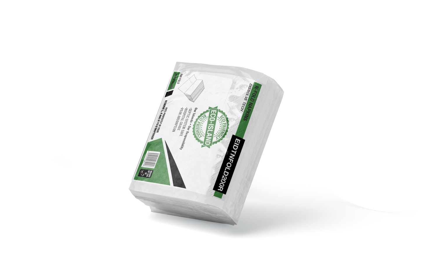 Eco-Island N-Fold 2-Ply Paper Towels – 1/12/200 | 1 Case (12 Packs of 200 Sheets) PNCF10004 [EIDTNFOLD12]