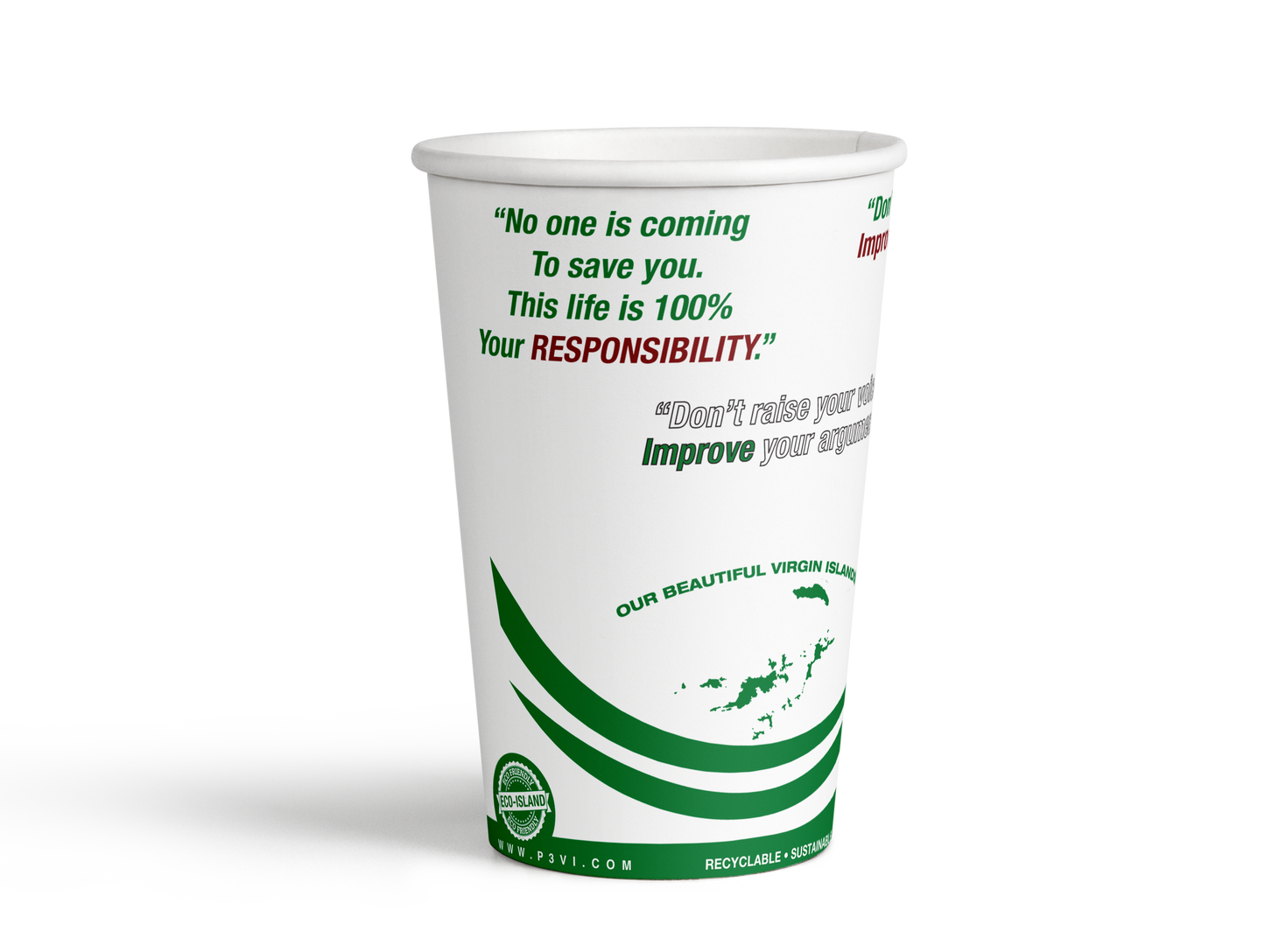 Eco-Island Paper Cup 20/50 1000 Cups/ Case