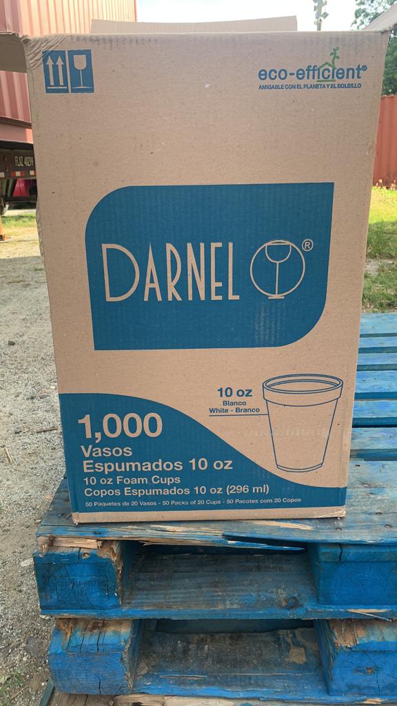 Foam Cup 10oz White Darnel Eco 50/20