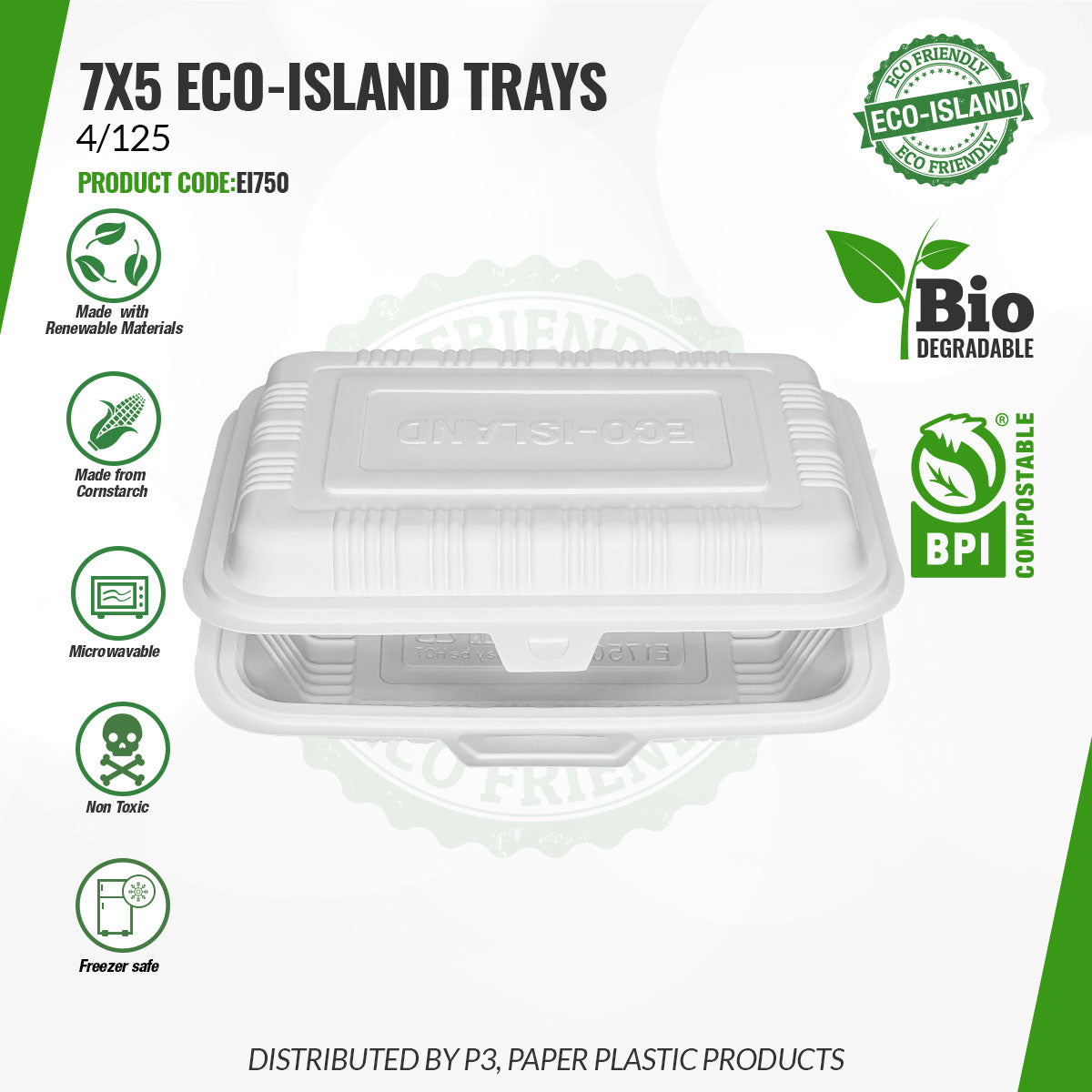 7x5 Eco-Island Trays 4/125