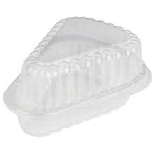 Cake Box Triangle 4" Pla. 6/85