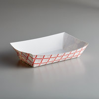 Paper Food Trays 2.5lb Red Checked 2/250
