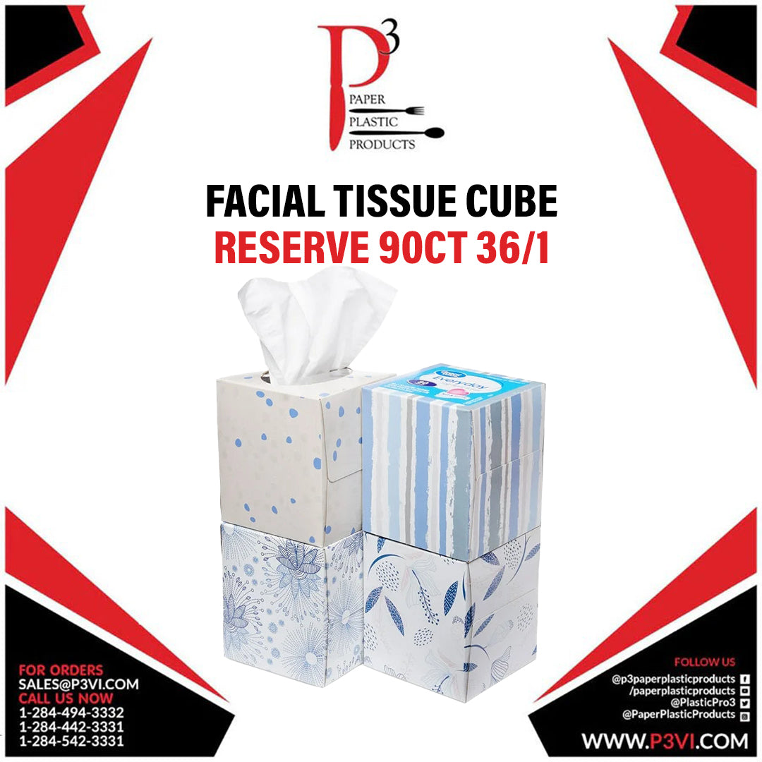 Facial Tissue Cube Reserve 90ct 36/1