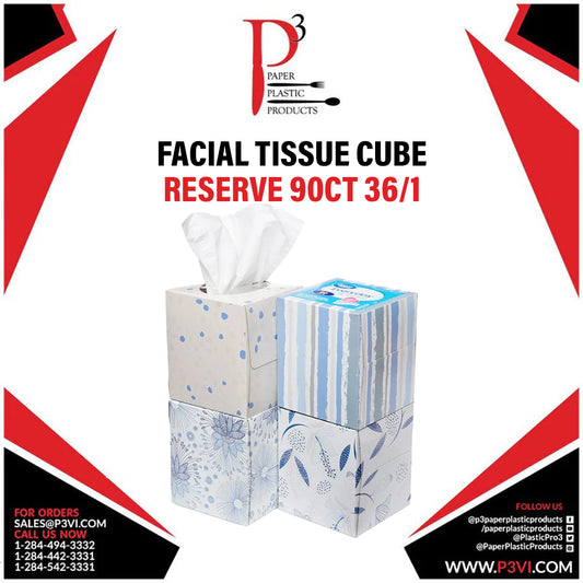 Facial Tissue Cube Reserve 90ct 36/1
