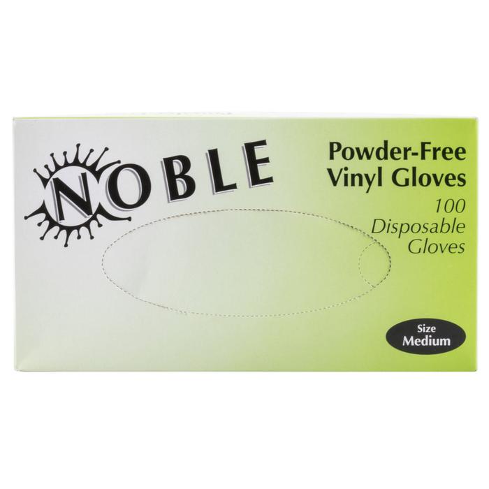 Gloves Vinyl Powder-Free M Clr 3.5mil Noble 1/100