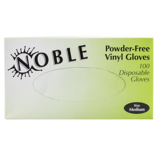 Gloves Vinyl Powder-Free M Clr 3.5mil Noble 1/100
