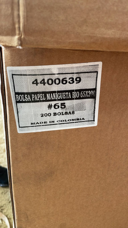 Handle Bags 65# Plain Brown 4/50
