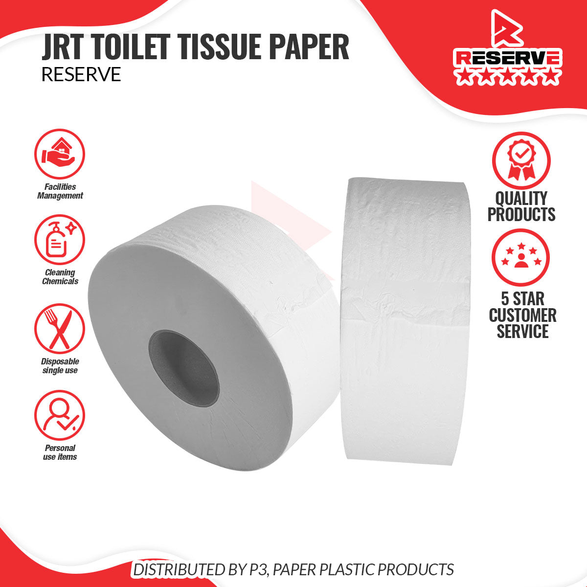 Jrt Toilet Roll Reserve 3/4 TT10000JRT [JRT12]