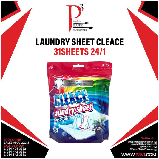 Laundry Sheet Cleace 31sheets 24/1