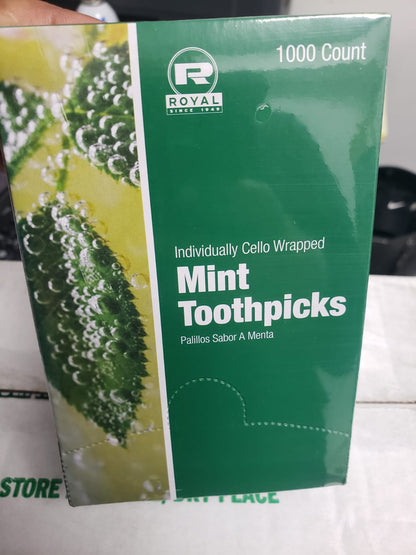 Toothpicks wrapped mint 15/1000