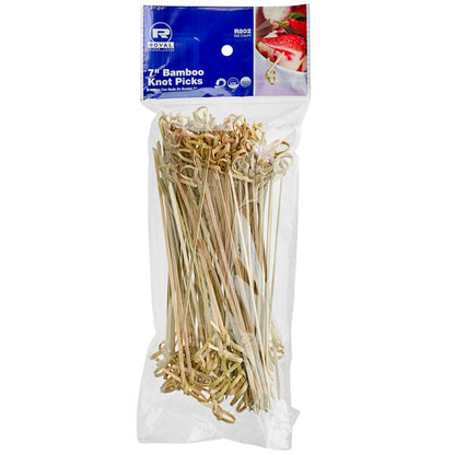 Bamboo 7" Knot Food Pick Royal Paper 10/100
