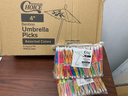 Cocktail Parasols/Umbrella 4" Choice 10/144