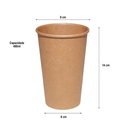 Paper Cup 16oz White 20/50