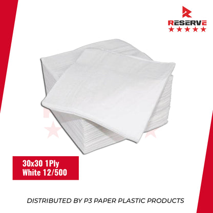 Lunch Napkins Reserve White 1Ply 12/500 | PNL10001 | RLN12
