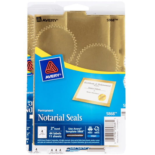 Seal Gold Notorial 2" 3/6