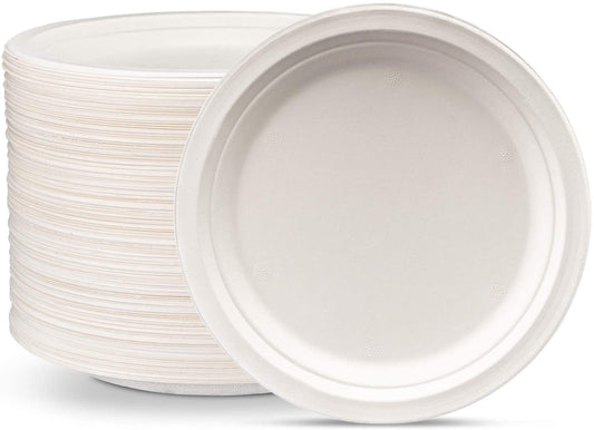 Paper Plate 9" 4 packs by 125 Disposable Plates - 500/case [395RP09]