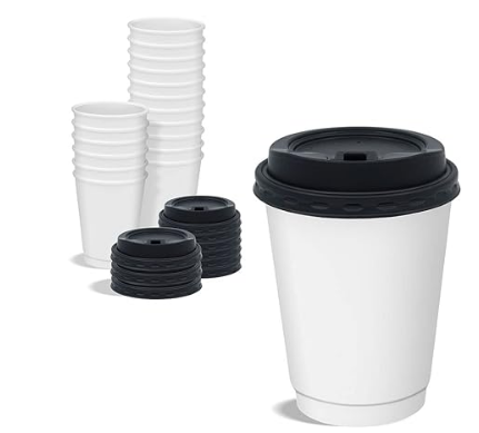 12oz Eco-Island Paper Cup White Double Wall 20/25