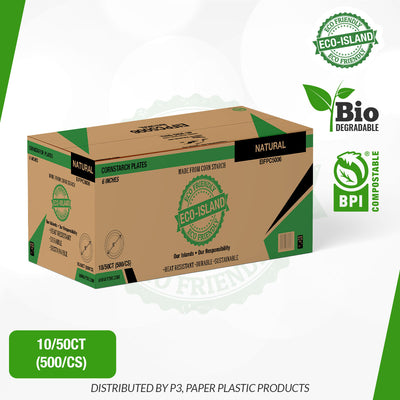 Eco-Island 10 packs by 50 Disposable Plates - 500/case - Secondary Image