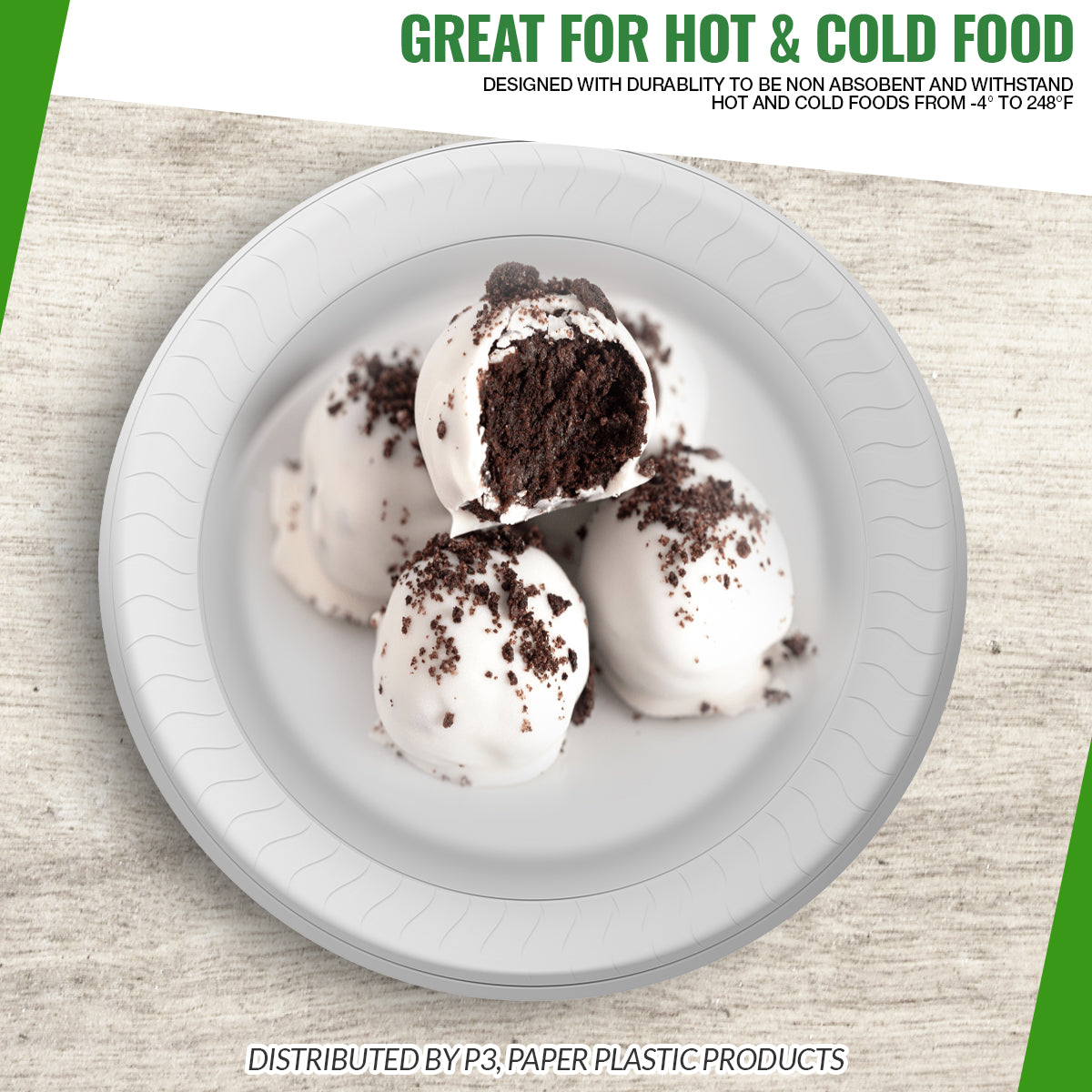 Eco-Island 10 packs by 50 Disposable Plates - 500/case