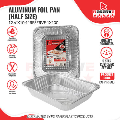 Half Size Aluminum Pan Reserve 100/1 |  FORFP10001 | RAFP100HALF