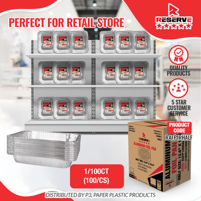 Half Size Aluminum Pan Reserve 100/1 |  FORFP10001 | RAFP100HALF