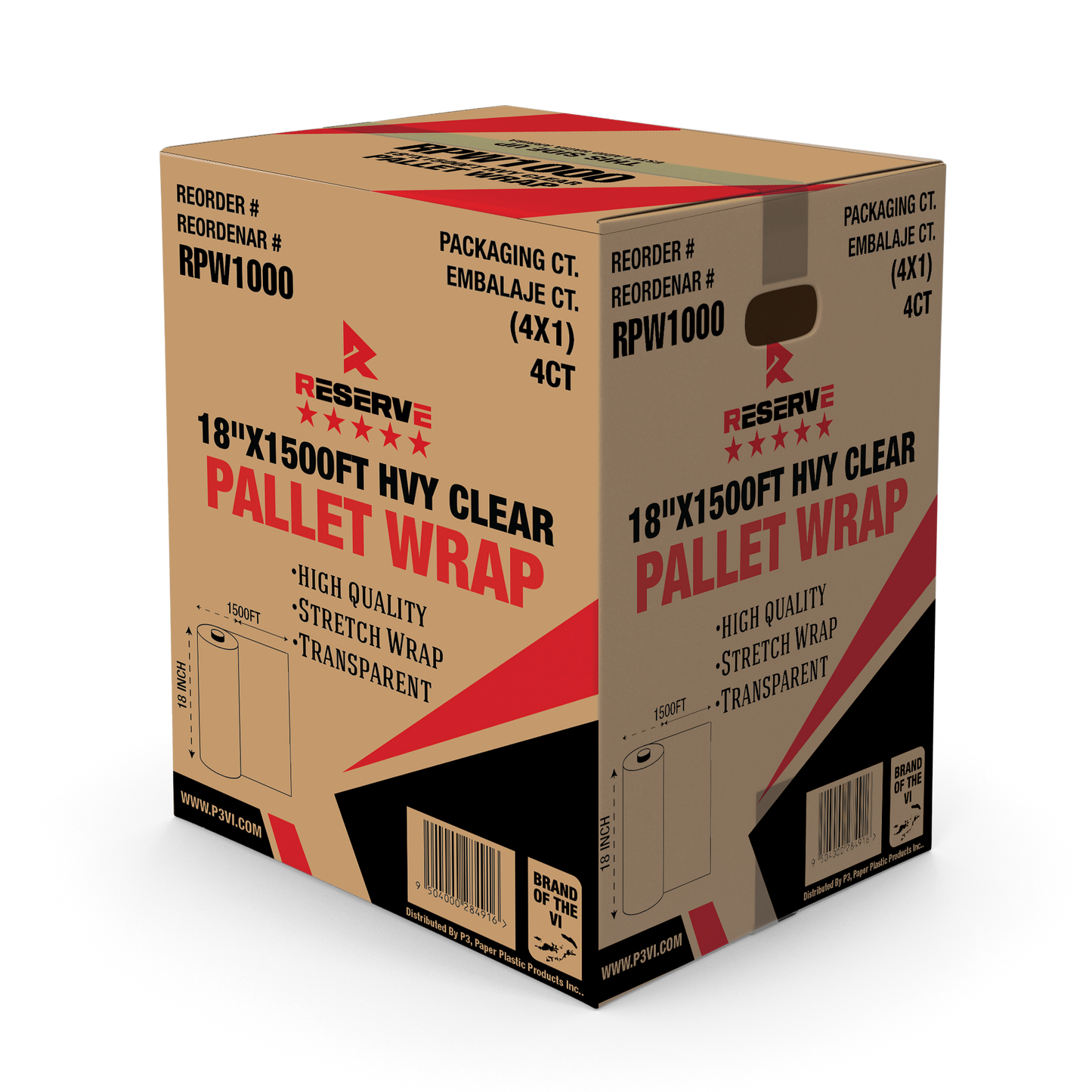Pallet Wrap 18"x1500FT HVY Clear Reserve 4/1 [RPW1000]