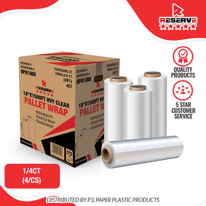 Pallet Wrap 18"x1500FT HVY Clear Reserve 4/1 [RPW1000]