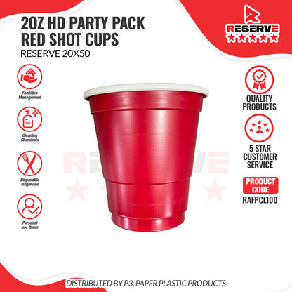 2oz Red Shot Cups Reserve 20/50 |  RSC1000  |  RRSC1000