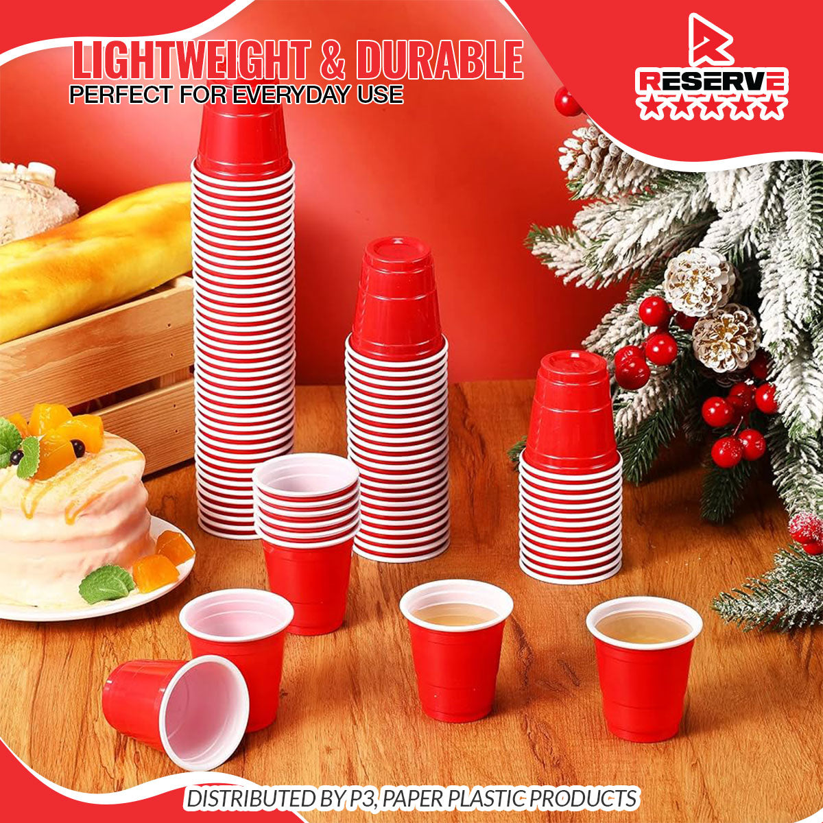 2oz Red Shot Cups Reserve 20/50 |  RSC1000  |  RRSC1000