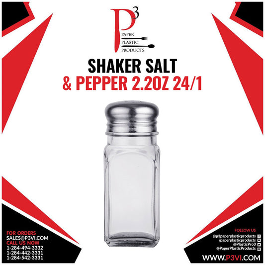 Shaker Salt & Pepper 2.2oz 24/1