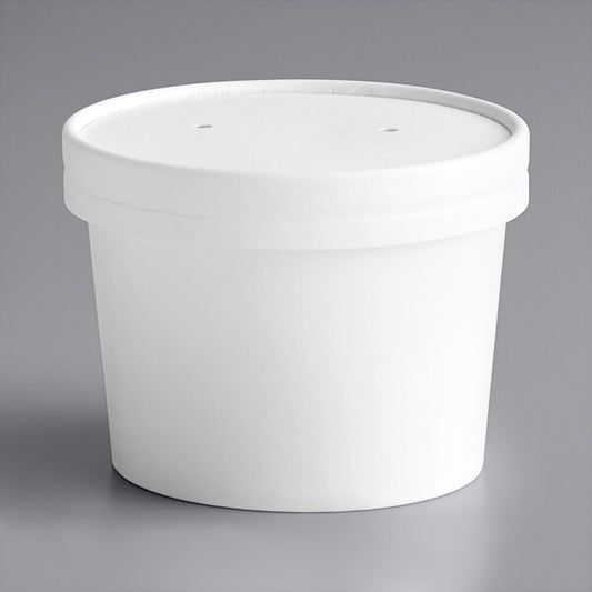 Soup Bowl Paper w/ paper lids 12oz Choice 10/25