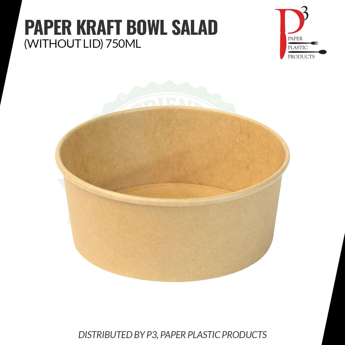Soup Bowl 25oz (750ml) Kraft Paper Eco-Island 6/50