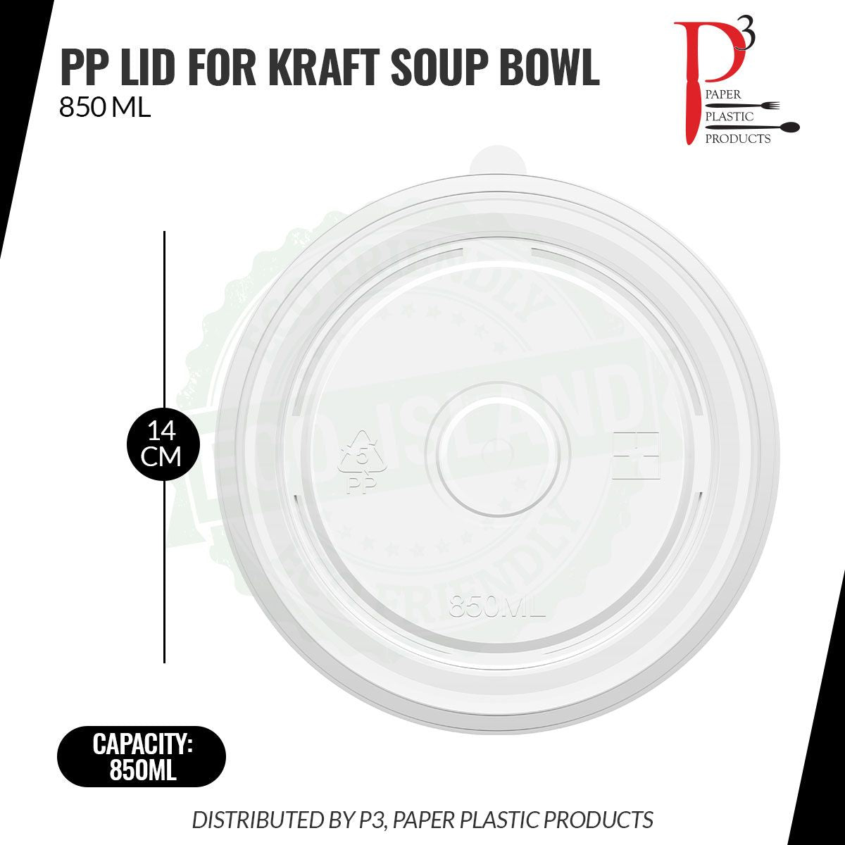 Soup Bowl Lid PP 25-34oz Reserve 6/50