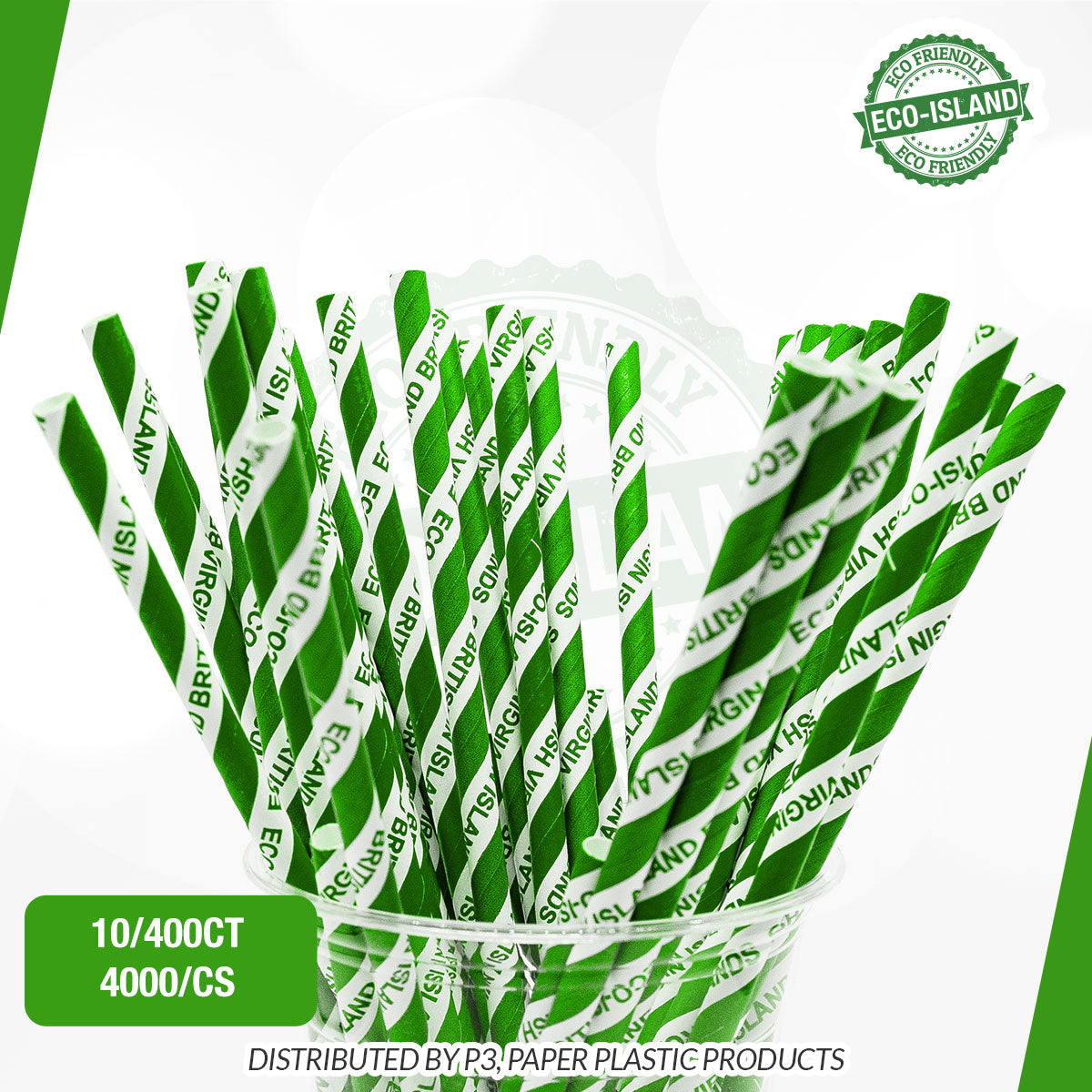 Paper Straw G+W (7.5") box Eco-Island 10/400