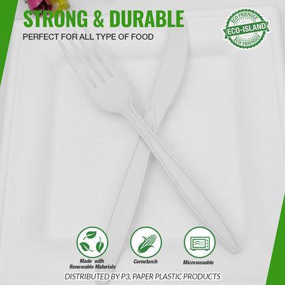Wrapped Eco-Island Combo Knife, Fork & Napkin 5/100 | CWEC10000 | EIUC500