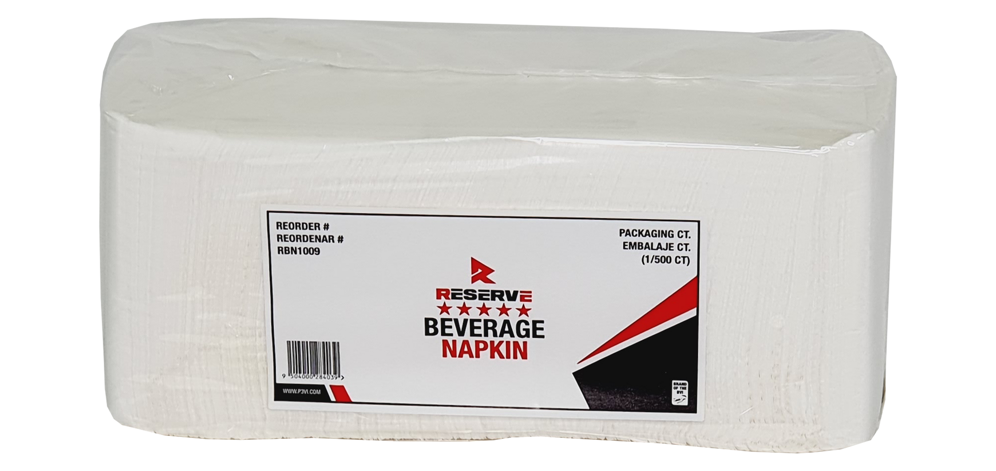 Beverage Napkins Wht 1Ply Reserve 8/500