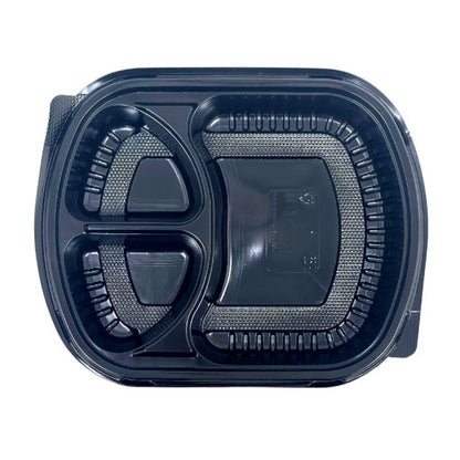 9x8 Clamshell Tray Tray 3 Div Reserve Blk 3/50 | FCTR10009 | RC3D98B/LID