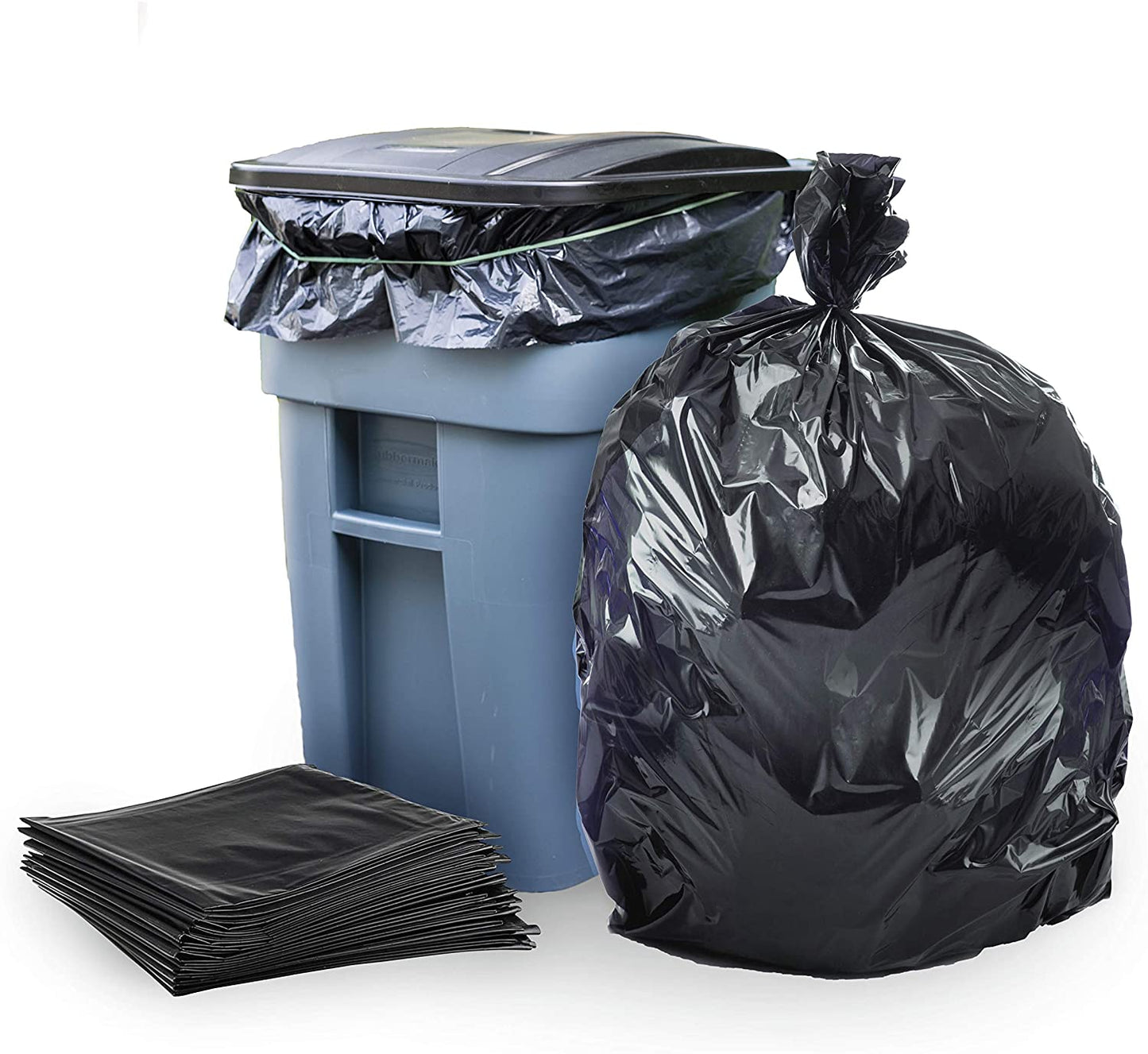 Garbage Bag 60gal BLK Reserve 2mil 1/100 | RGB10020 | RGB10001