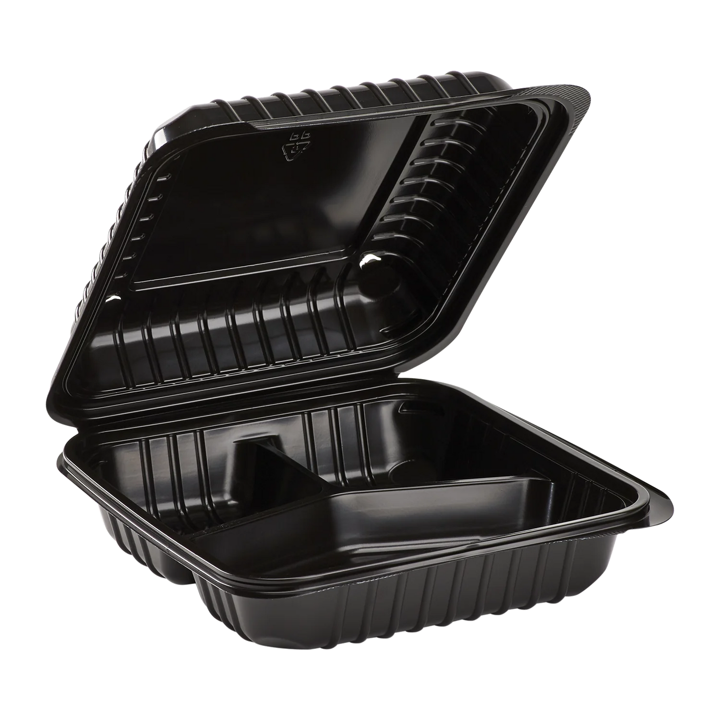 9x8 Clamshell Tray Tray 3 Div Reserve Blk 3/50