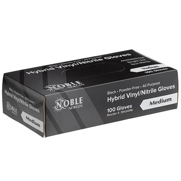 Nitrile Gloves Black 3mil – Medium, Large & Extra Large | Noble (10/100)