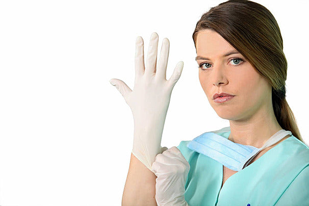 Gloves Nitrile Powder-Free White 3mil Noble 10/100 [Medium | Large]