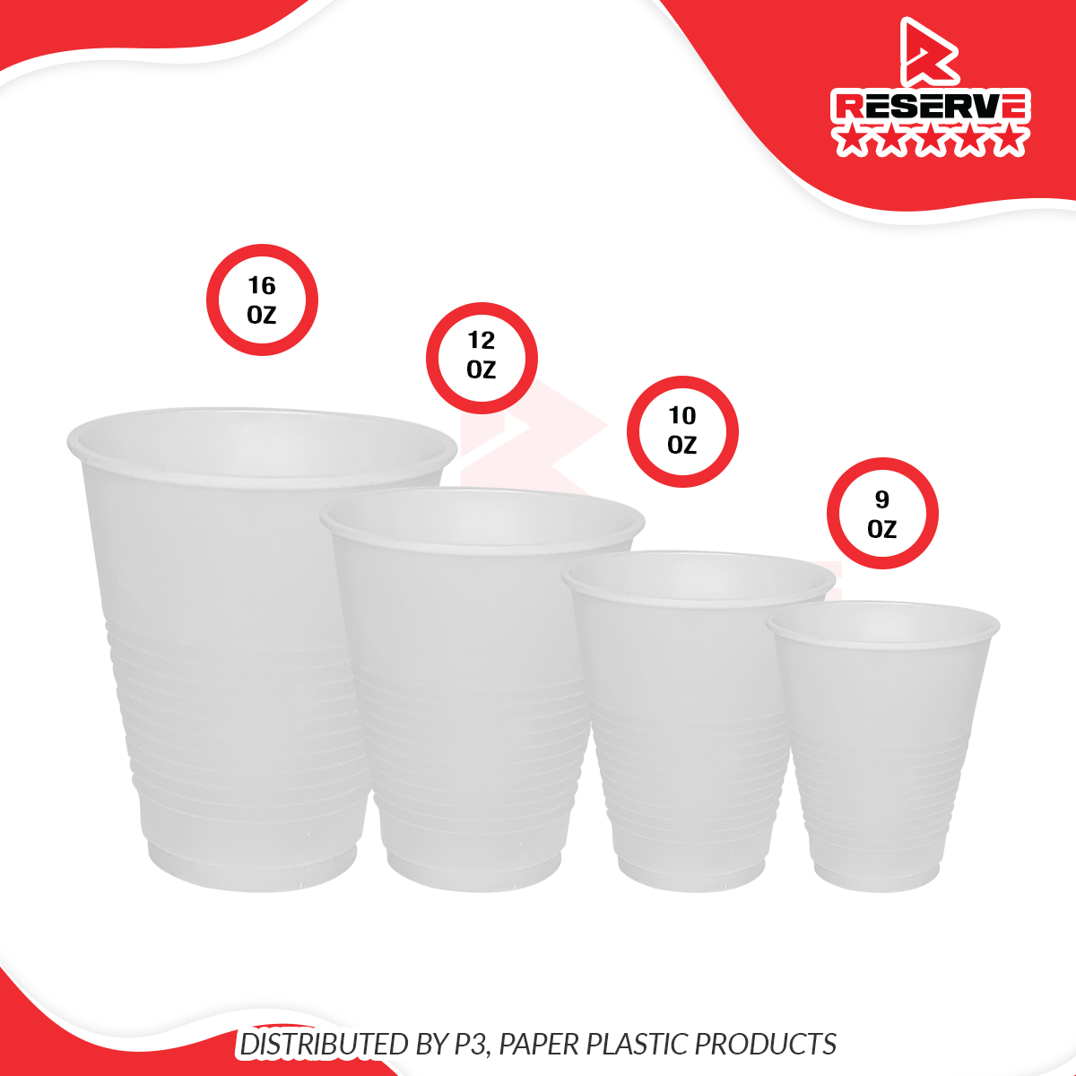 P/Cups Translucent Reserve (12oz, 16oz)
