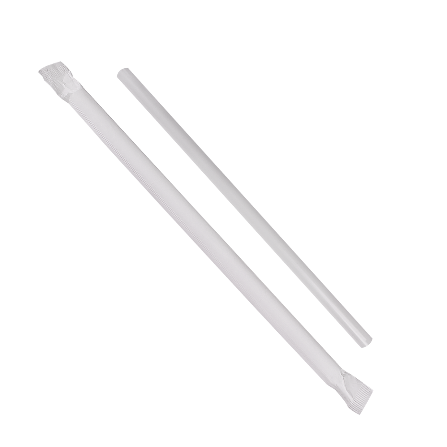 Straws-Wrapped Wht 7.5" T.E 24/500 |CW10006 |555050
