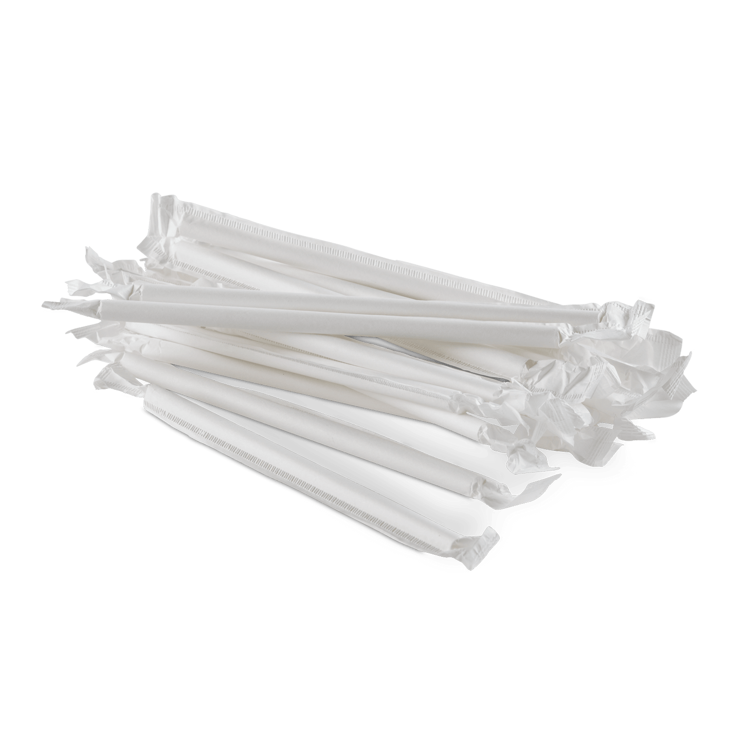 Straws-Wrapped Wht 7.5" T.E 24/500 |CW10006 |555050