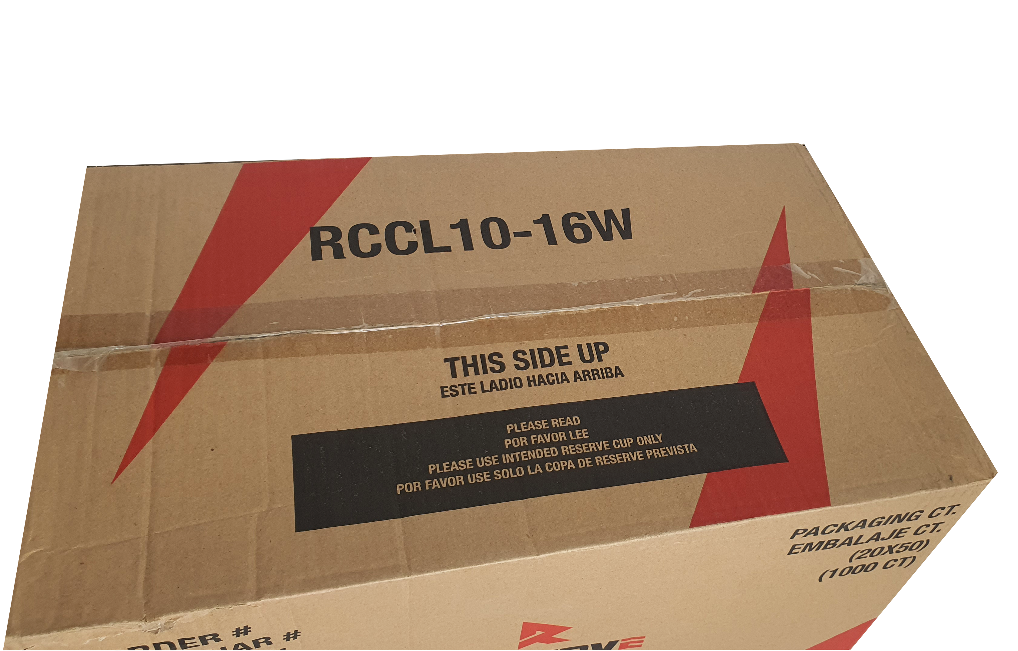 10 - 16oz Coffee Cup Lids Reserve RCCL10 -16W 20/50