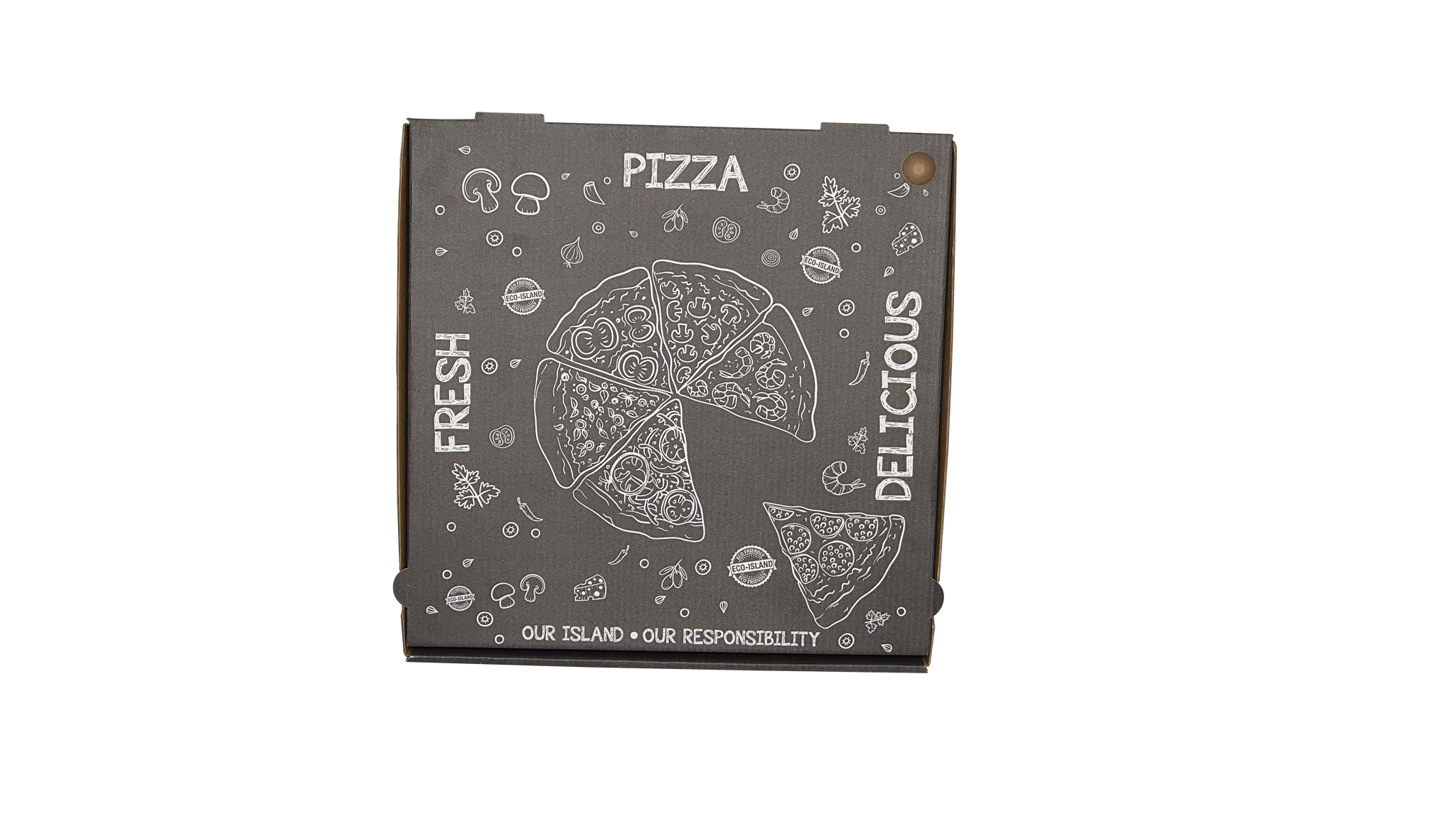 Pizza Box 10" Eco-Island BL 1/50