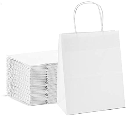 Handle Bag Plain White  8/25 (25pcs)
