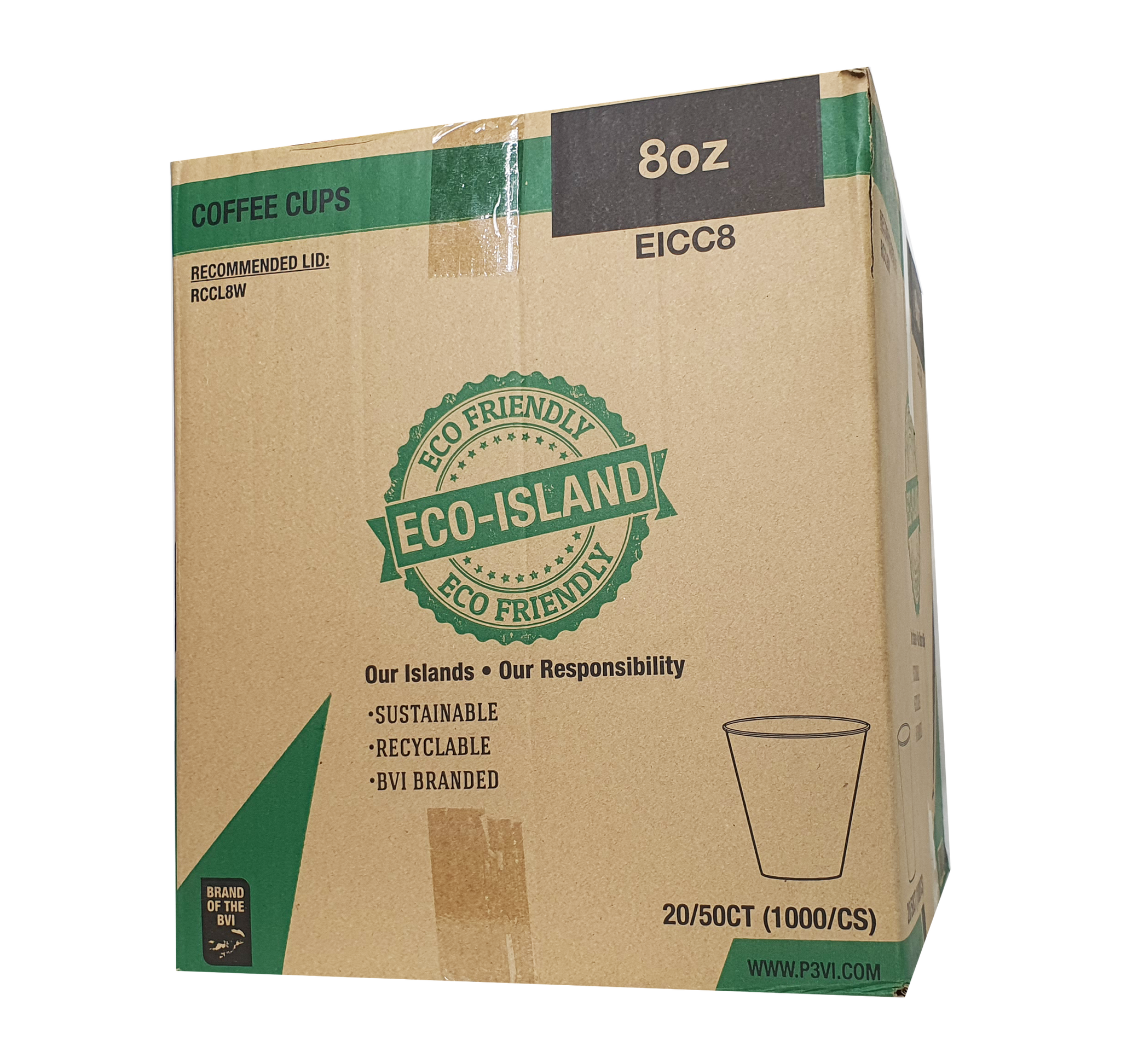 8oz Eco-Island Paper Cup 20/50