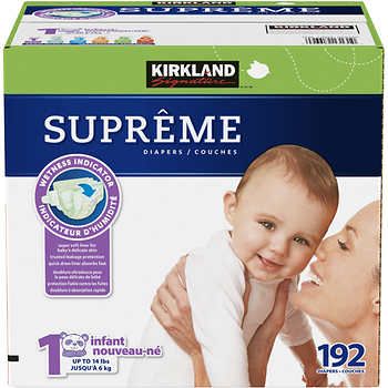 Diaper KS Supreme SZ 1 1/190ct - P3, Paper Plastic Products Inc.