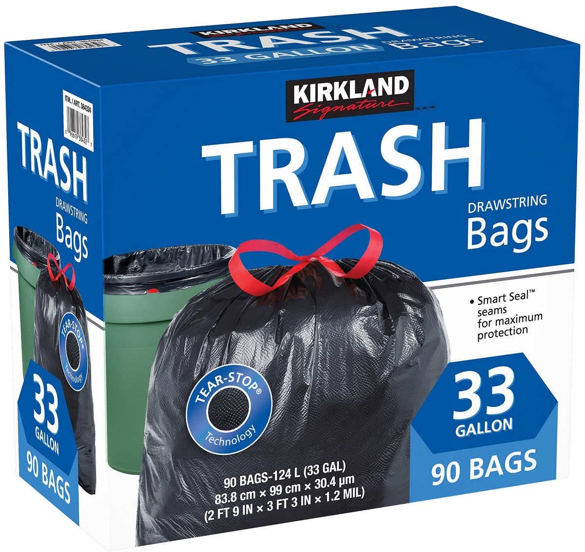 Garbage Bag 33Gal Blk KS 1/90 - P3, Paper Plastic Products Inc.